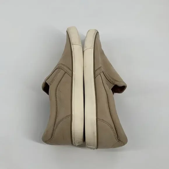 Coach Powers Slip On Suede Leather Casual Loafers Size 9 D Mens Cream Beige - Picture 5 of 9